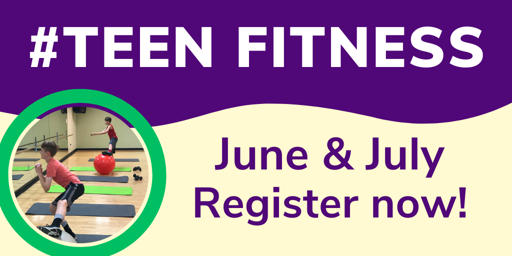 Graphic reading teen fitness, June & July classes, register now