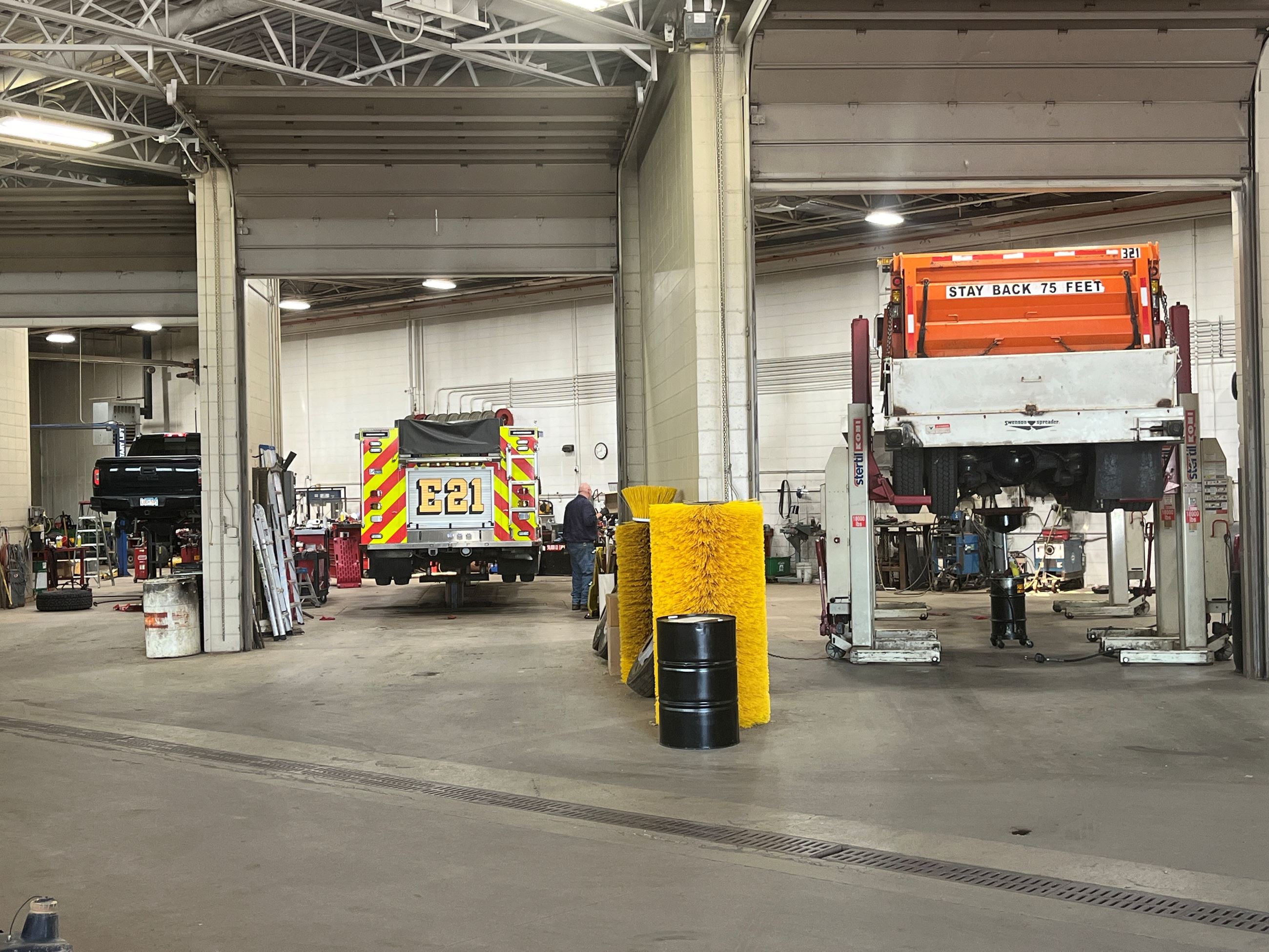 Miscellaneous vehicles in the shop